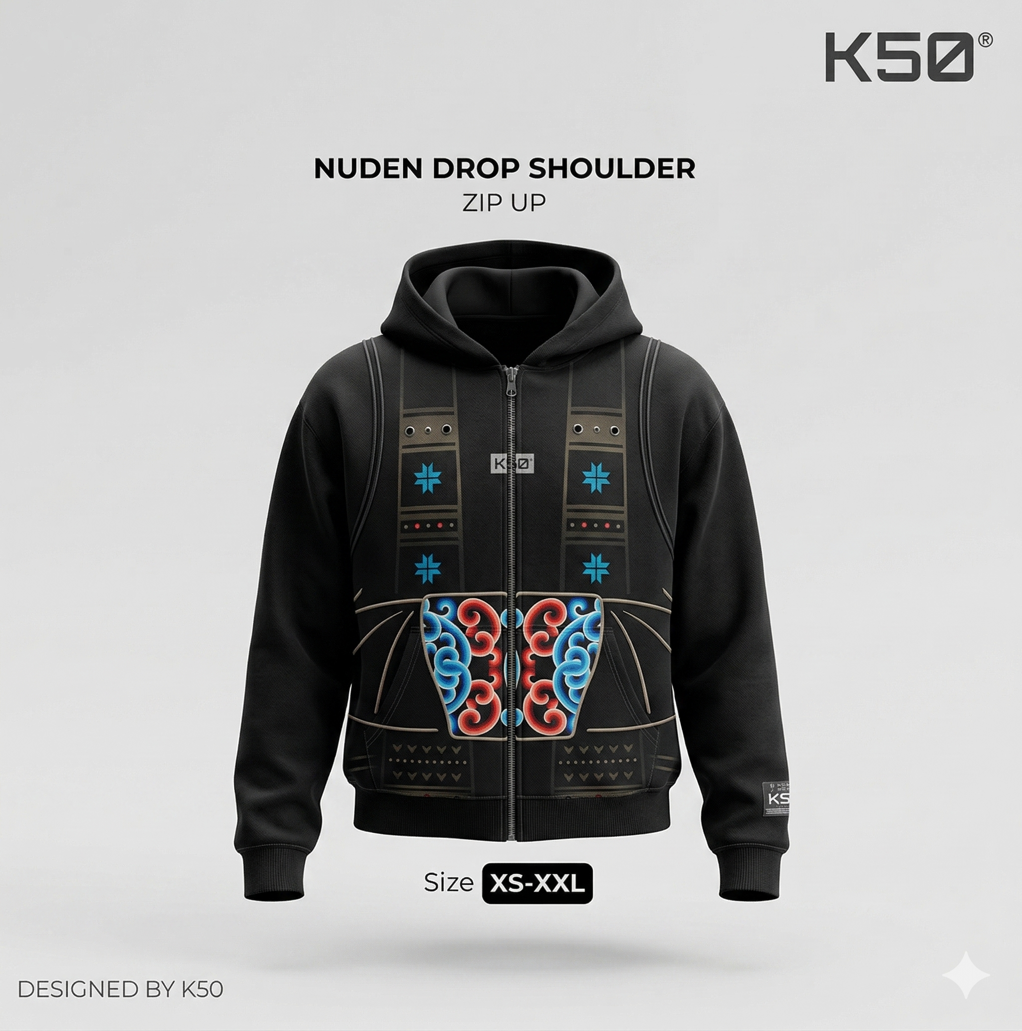 Nuden Drop Shoulder Zip-Up