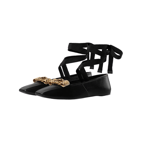 Gucci women marmont double GG slide sandals mule heels leather