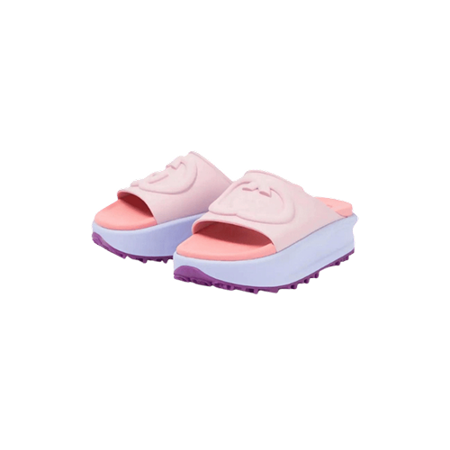 Gucci interlocking g-embossed platform slides in pink and purple sandals pink and purple