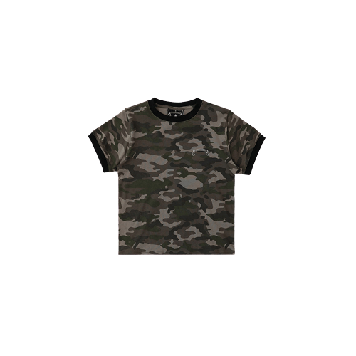 Cosmo Reflective Ringer T-Shirt - Green Camo