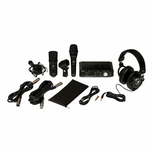 Mackie Recording bundle with Onyx Producer interface, EM89D dynamic mic, EM91C condenser mic and MC-100 headphones