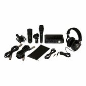 Mackie Recording bundle with Onyx Producer interface, EM89D dynamic mic, EM91C condenser mic and MC-100 headphones