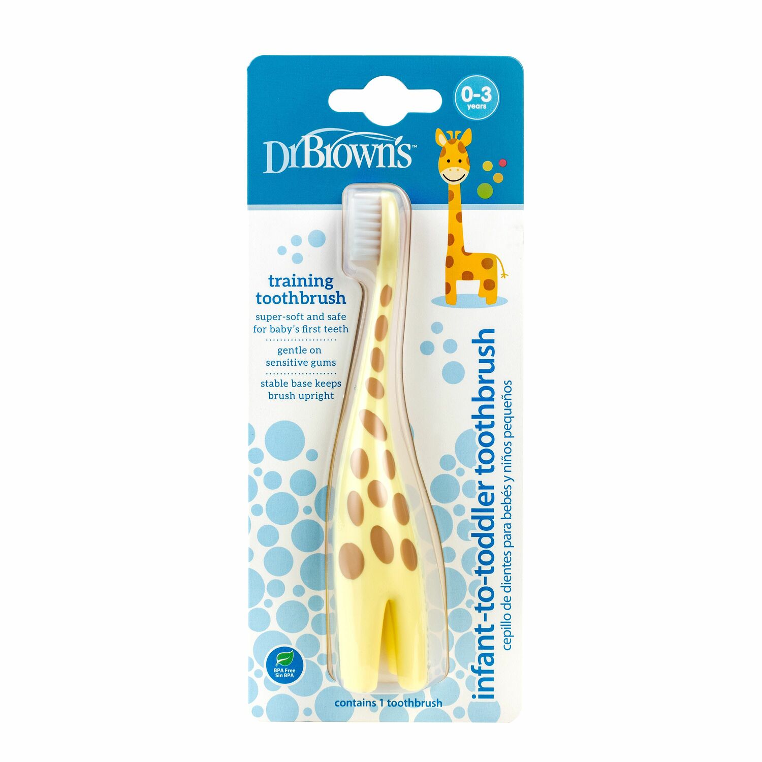 DrB Toothbrush Giraffe Шүдний сойз шар 0-3 нас