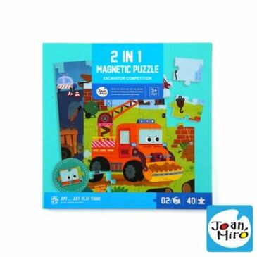 2 in 1 magnetic puzzle-Excavator Competition
