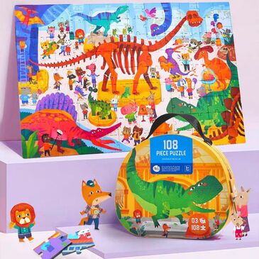 108 Piece Puzzle-Dinosaur Museum