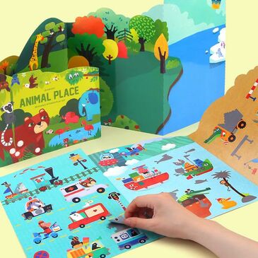 Reusable Sticker Play set-Animal Place