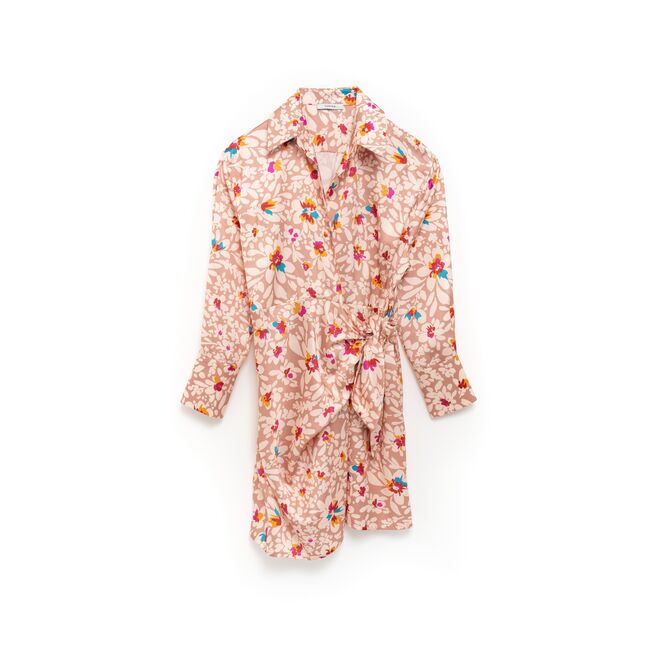 Цэцгэн хээтэй бүстэй даашинз