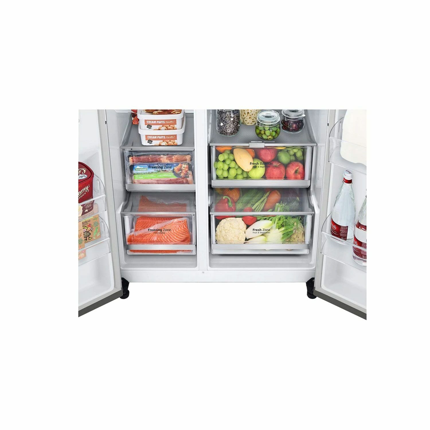 LG 647л багтаамжтай 2 хаалгатай хөргөгч DoorCooling+ Smart Inverter Motor GC-B257SMZV
