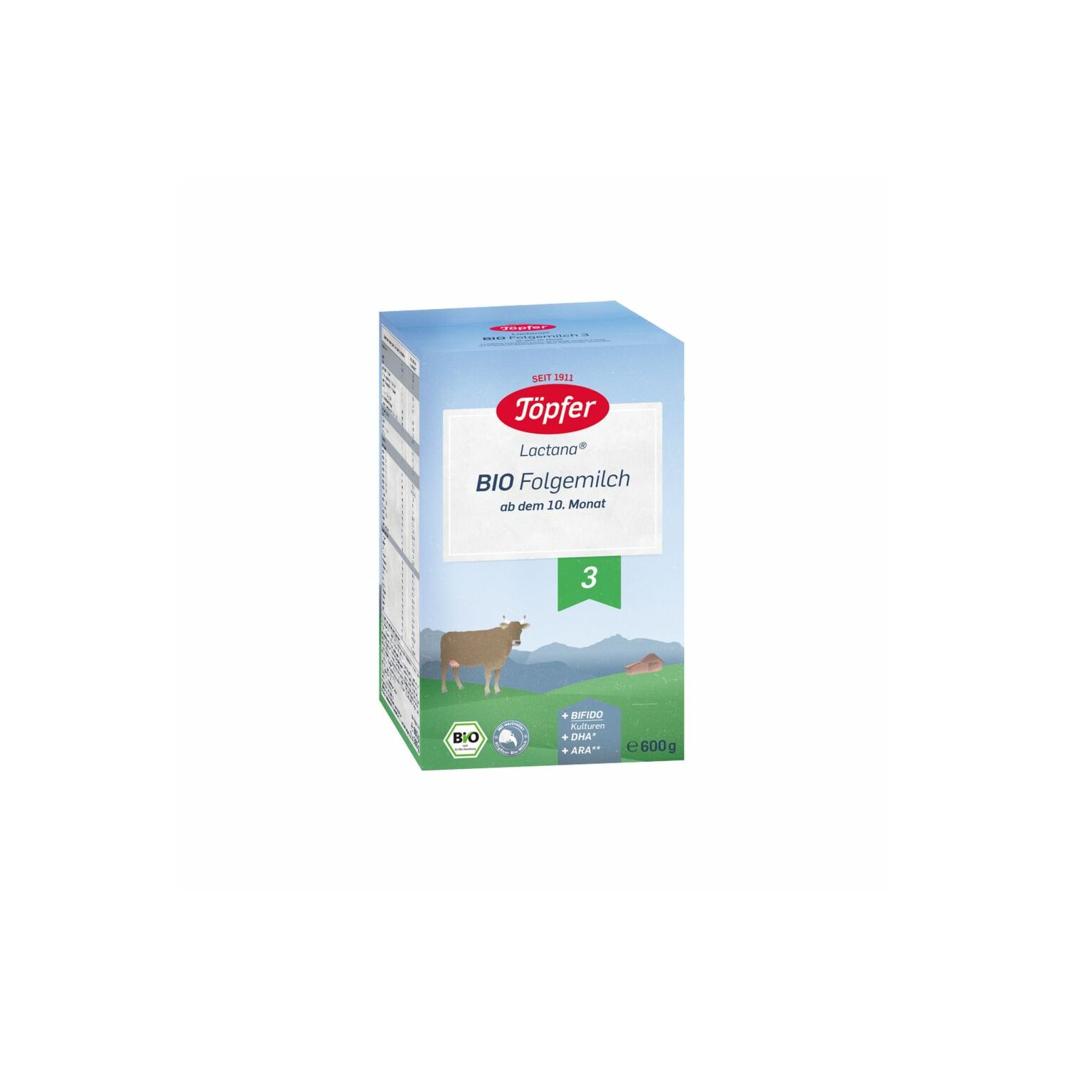 Topfer сүү органик N3 600гр №1