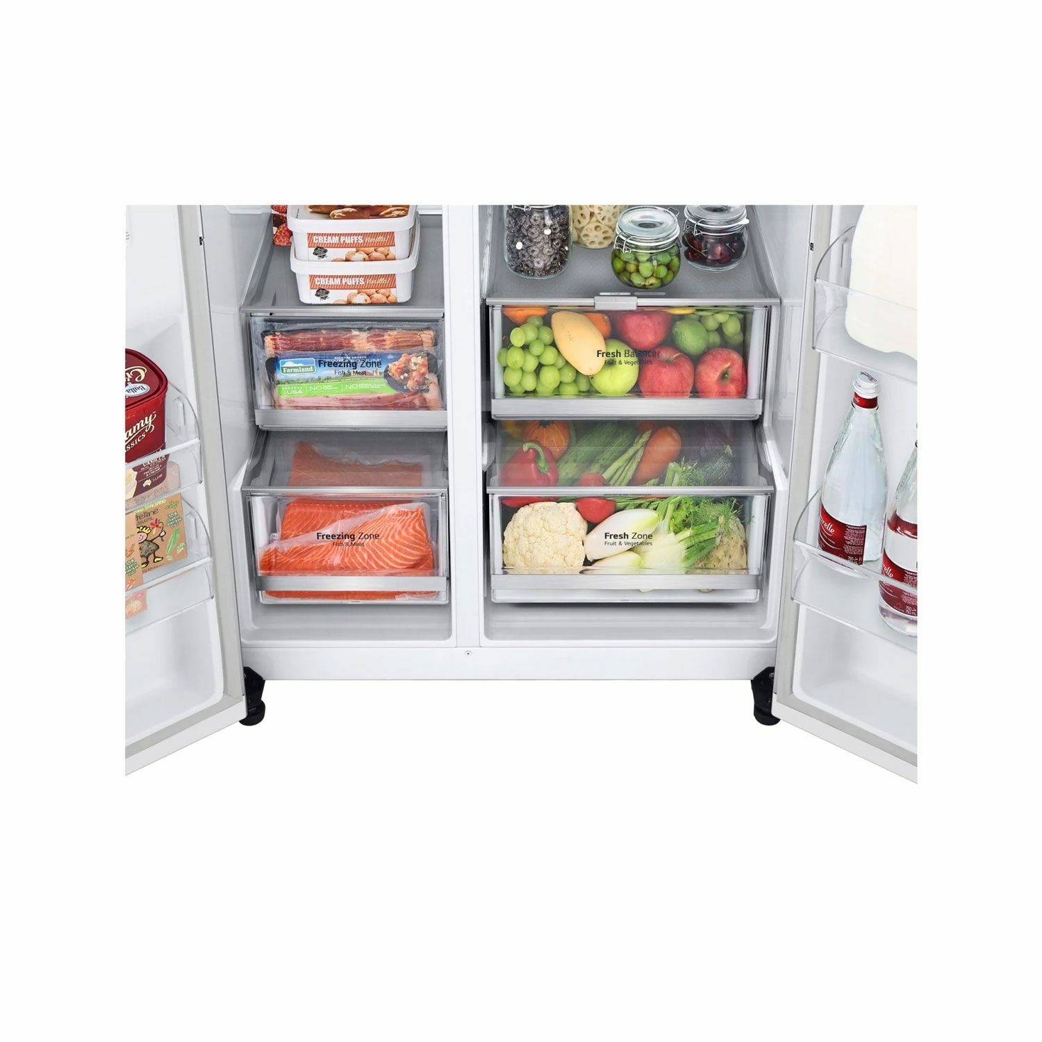 LG 647л багтаамжтай 2 хаалгатай хөргөгч DoorCooling+ Smart Inverter Motor, Sanitary Filter, Metal Fresh, Fresh Balancer GC-B257SQZV