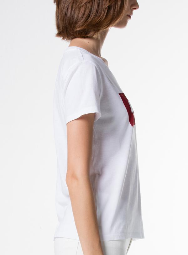 THE PERFECT TEE LARGE BATWING WHITE GRA