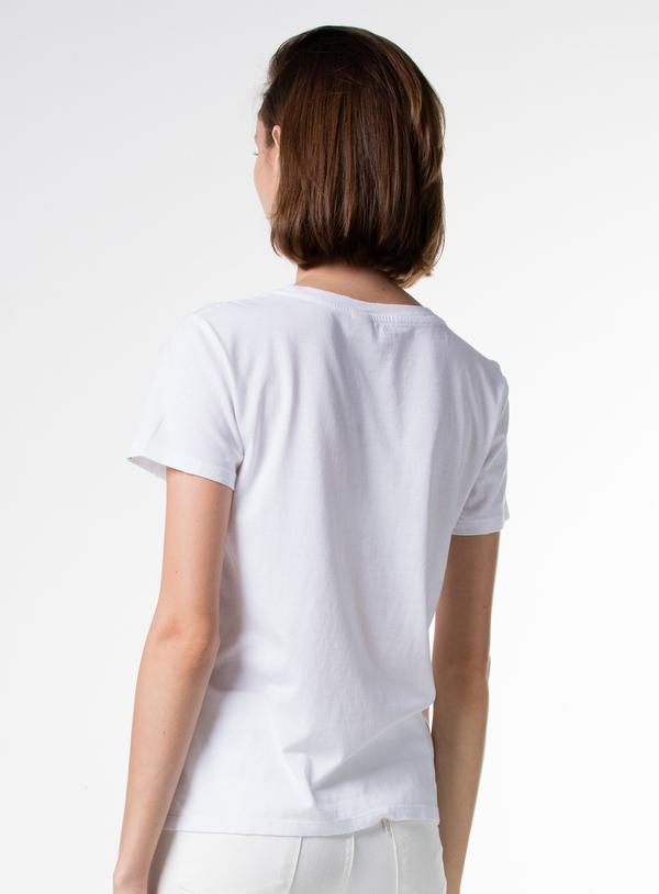 THE PERFECT TEE LARGE BATWING WHITE GRA