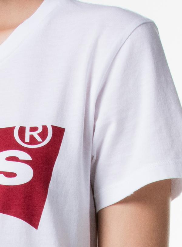 THE PERFECT TEE LARGE BATWING WHITE GRA