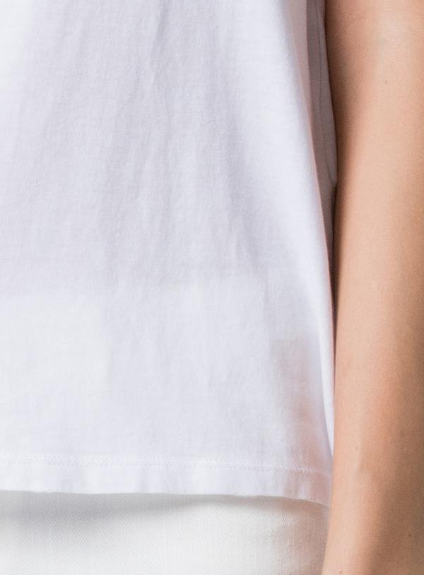 THE PERFECT TEE LARGE BATWING WHITE GRA