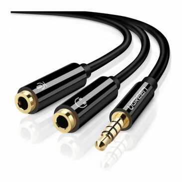 UGREEN 3.5mm male to 2 Female Audio Cable ABS Case (Black) 30620