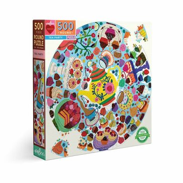 Tea Party 500 Pc Round Puzzle