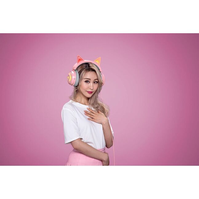 Razer Kraken Kitty Chroma USB Gaming Headset (Quartz) - Чихэвч