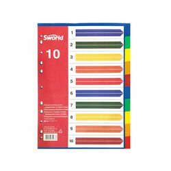 Хуудас тусгаарлагч индекс а4 1-10 