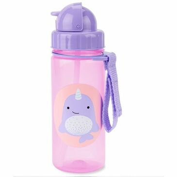 Zoo Straw Bottle PP Narwhal