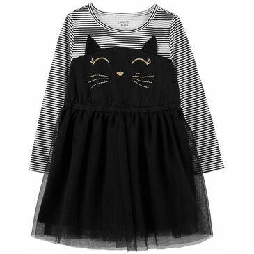 August Dresses F22 black cat dress
