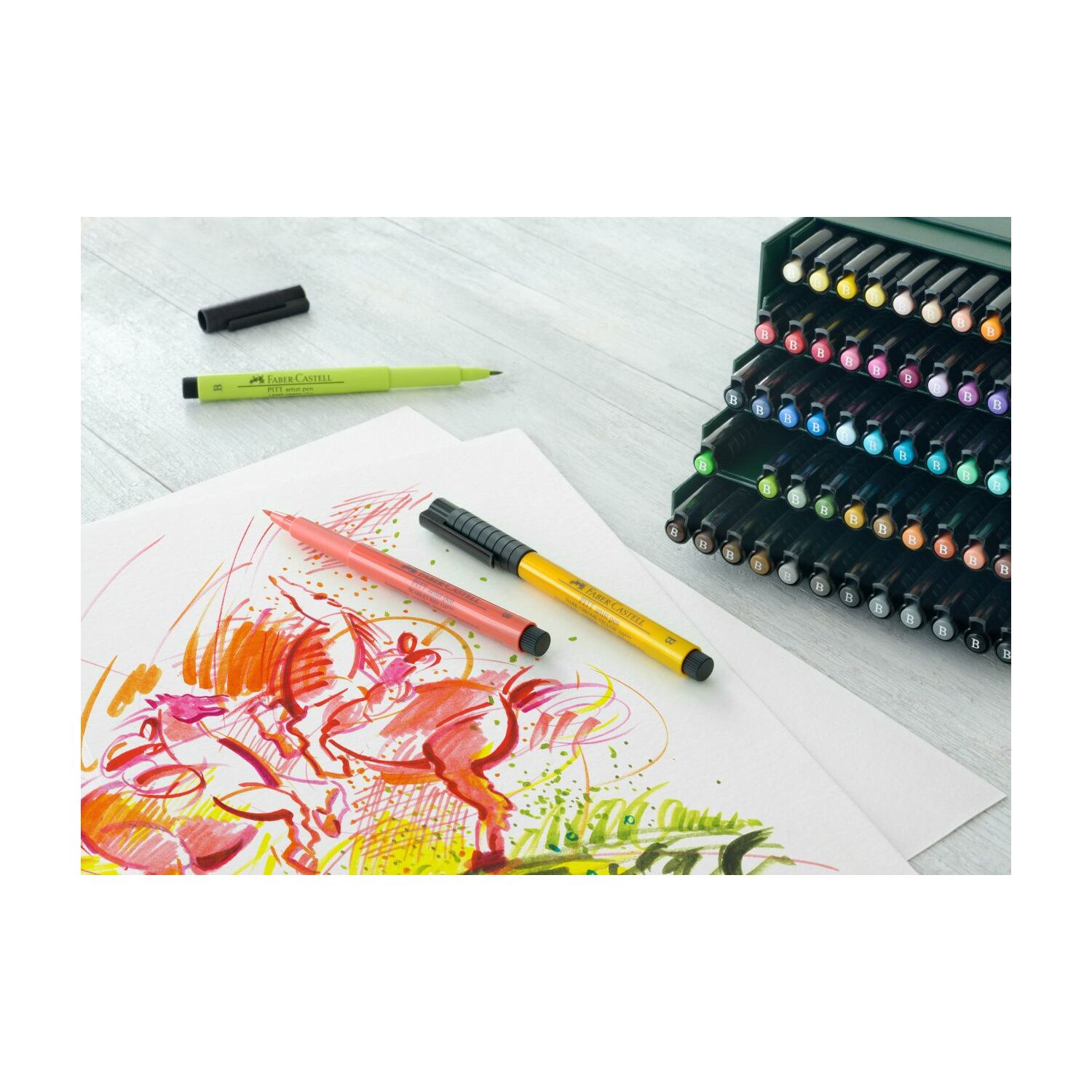 India ink Pitt Artist Pen B st.box 48x