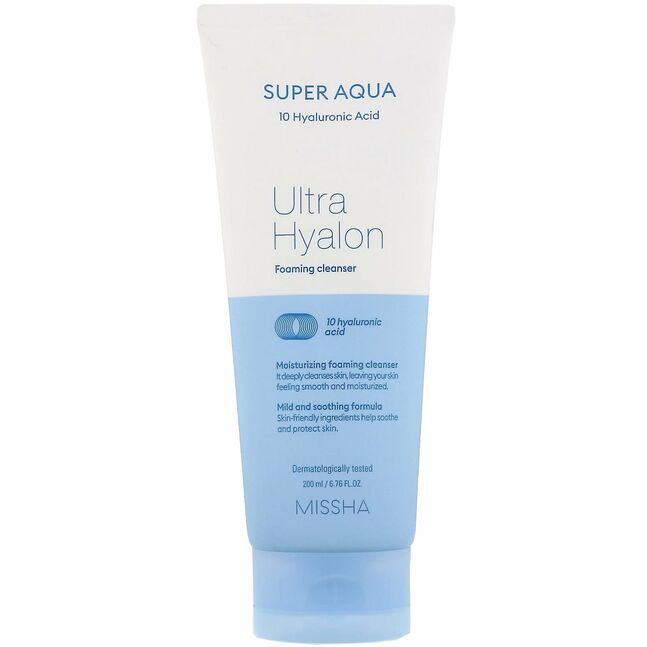 Super Aqua 10 Hyaluronic Acid Ultra Hyalon Foaming Cleanser