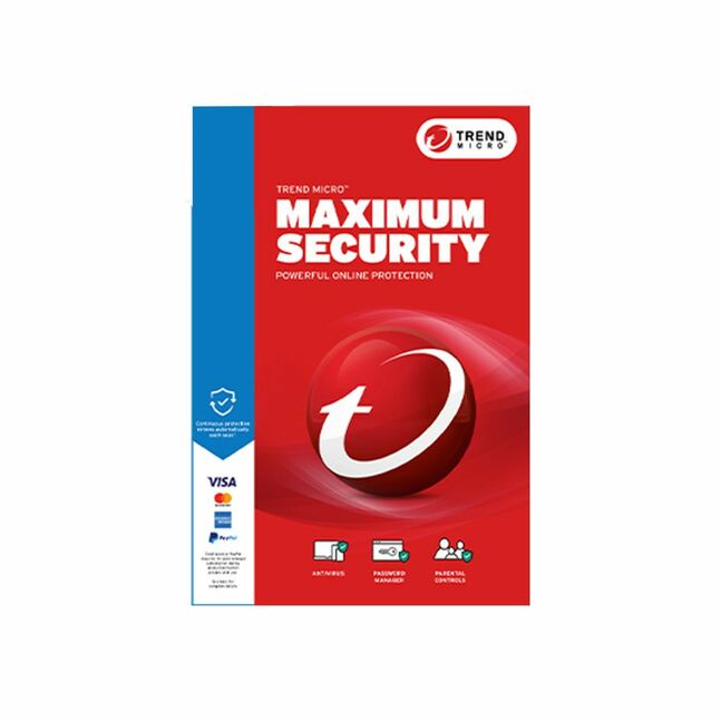 Trend micro maximum security 3 device, 12 month (EPP ONLY), TICEWWMFXSB1Y3