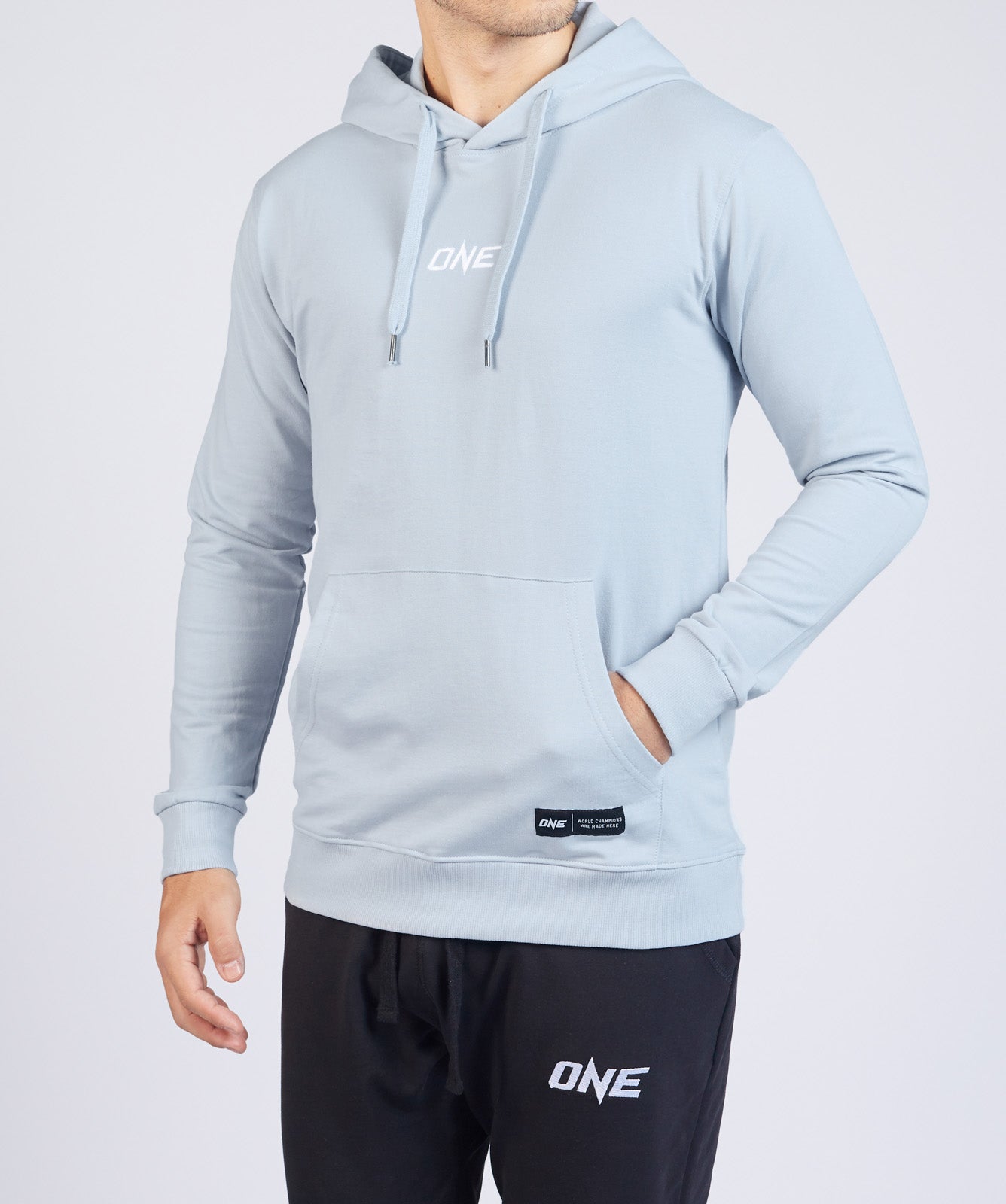 ONE Signature Logo Pullover Hoodie (Steel Blue)