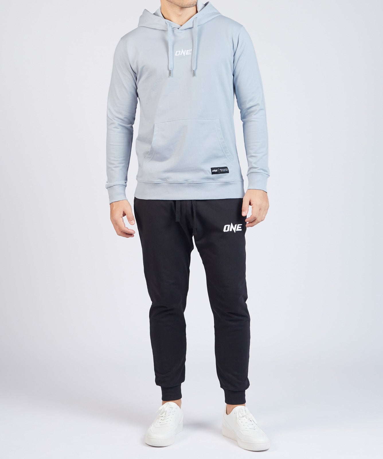 ONE Signature Logo Pullover Hoodie (Steel Blue)