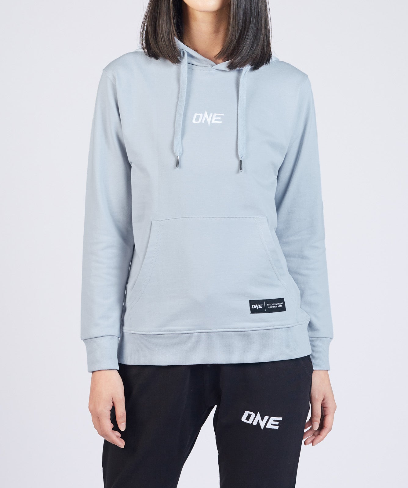 ONE Signature Logo Pullover Hoodie (Steel Blue)