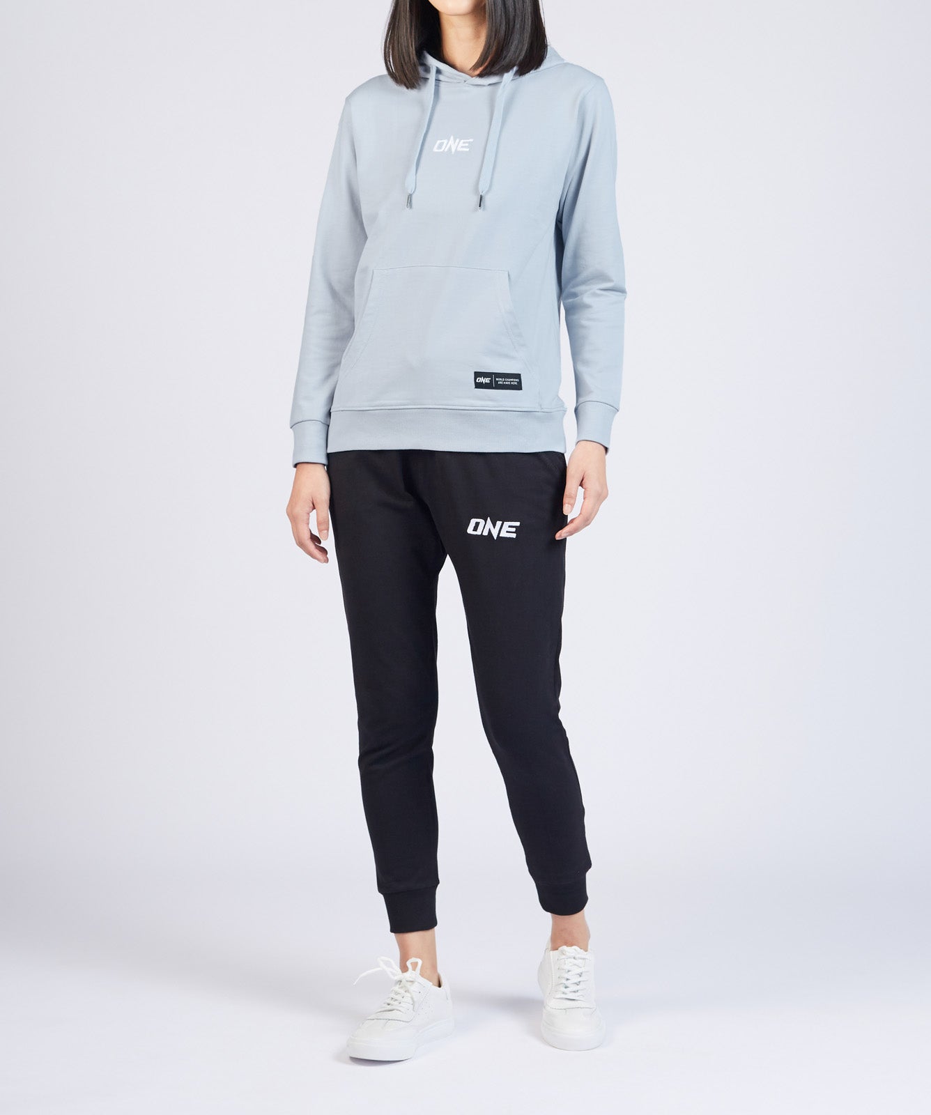 ONE Signature Logo Pullover Hoodie (Steel Blue)