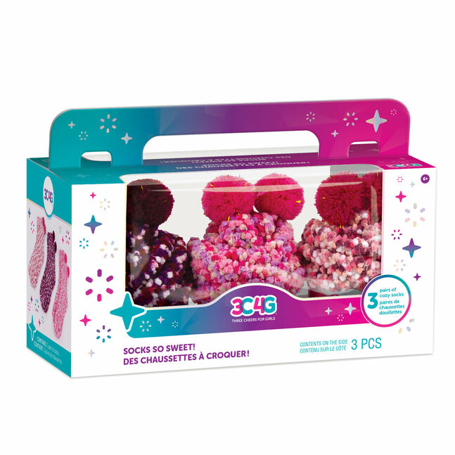 10048 MIR 3C4G Socks So Sweet- 3pk cupcake socks