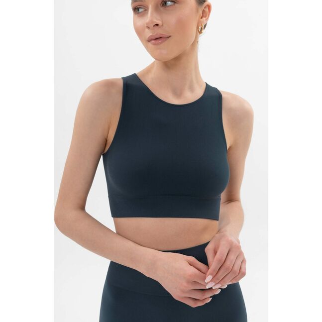 Essential Rib Crop Top blue