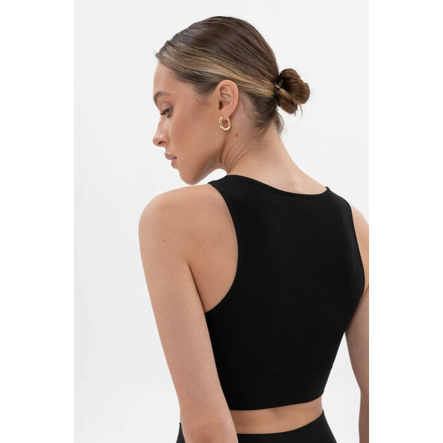 Essential Rib Crop Top black