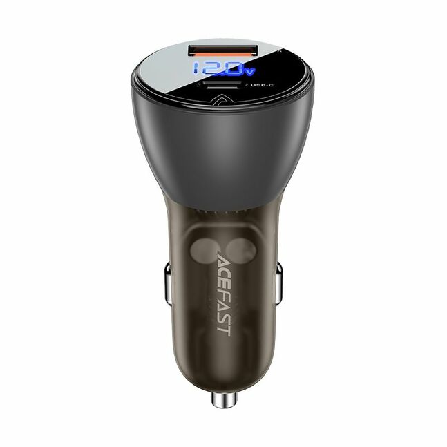Acefast 63W Car Charger /USB-A + USB-C, 2 Port, Дижитал дэлгэц/