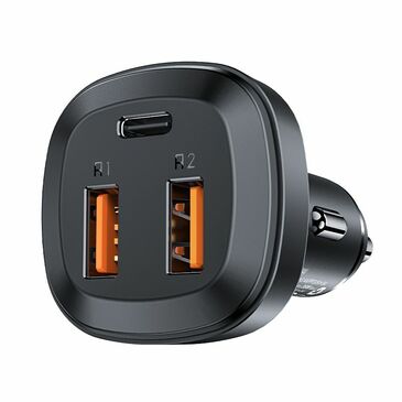 Acefast 66W Car Charger /2*USB-A + USB-C, 3 Port/