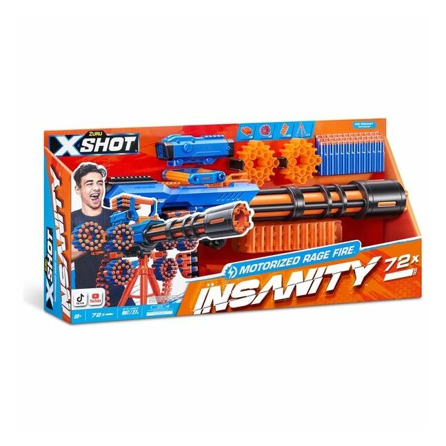 36605 X-SHOT Insanity  Motorized Rage Fire Gatlin Gun (72Darts)