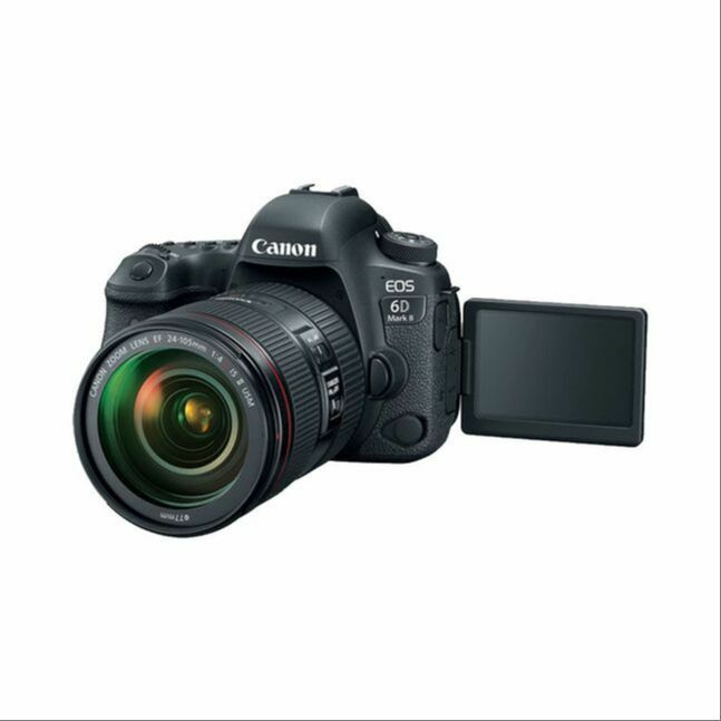Canon EOS 6D II KIT (WG) (EF24-105mm f/4L IS II USM) DSLR (DIGIC 7, 26.2pixel, Full frame, 45 point AF, ISO 100-40000 , 6.5 fps, 3.0 inch LCD Vary-angle Touch Screen. Built-in Wi-Fi, NFC, bluetooth and GPS capability) 1897C012AA - 13200000102