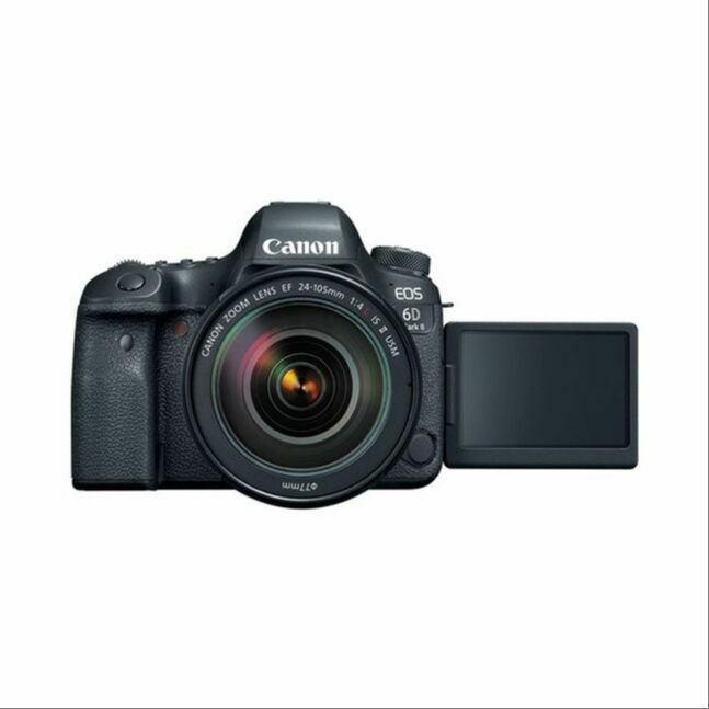 Canon EOS 6D II KIT (WG) (EF24-105mm f/4L IS II USM) DSLR (DIGIC 7, 26.2pixel, Full frame, 45 point AF, ISO 100-40000 , 6.5 fps, 3.0 inch LCD Vary-angle Touch Screen. Built-in Wi-Fi, NFC, bluetooth and GPS capability) 1897C012AA - 13200000102
