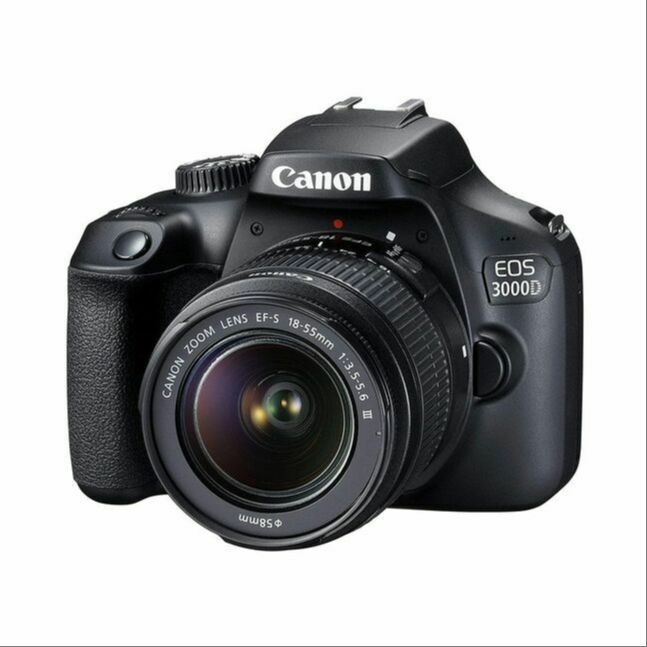 Canon EOS 3000D (W) w/18-55 DC III (DIGIC 4+, 18pixel, APS-C, 9point AF, ISO 100 - 6400, 3 fps, 2.7 inch, 230,000 dots) 2629C008AA - 13200000302