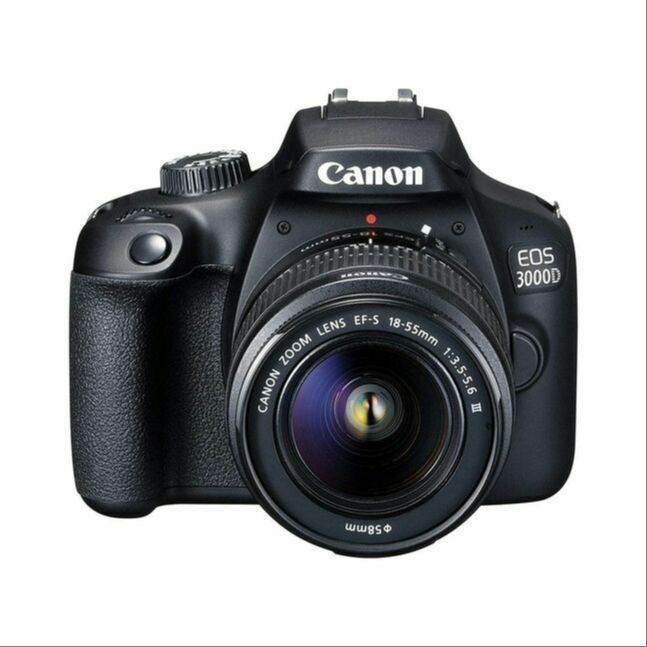 Canon EOS 3000D (W) w/18-55 DC III (DIGIC 4+, 18pixel, APS-C, 9point AF, ISO 100 - 6400, 3 fps, 2.7 inch, 230,000 dots) 2629C008AA - 13200000302