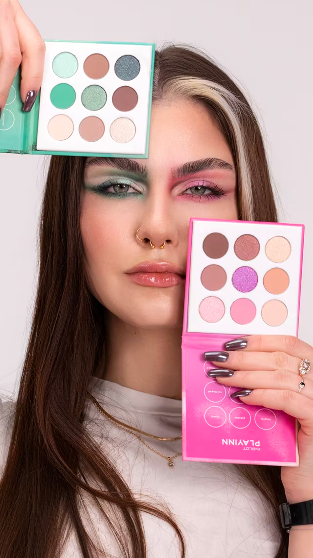 INGLOT PLAYINN CLOUD NO. NINE GREEN EYESHADOW PALETTE 