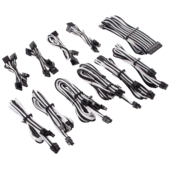 Corsair Premium Individually Sleeved DC Cable Pro Kit, Type 4 (Black/White) - Нэмэлт кабель