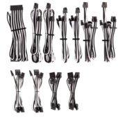 Corsair Premium Individually Sleeved DC Cable Pro Kit, Type 4 (Black/White) - Нэмэлт кабель