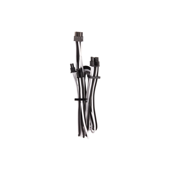 Corsair Premium Individually Sleeved DC Cable Pro Kit, Type 4 (Black/White) - Нэмэлт кабель