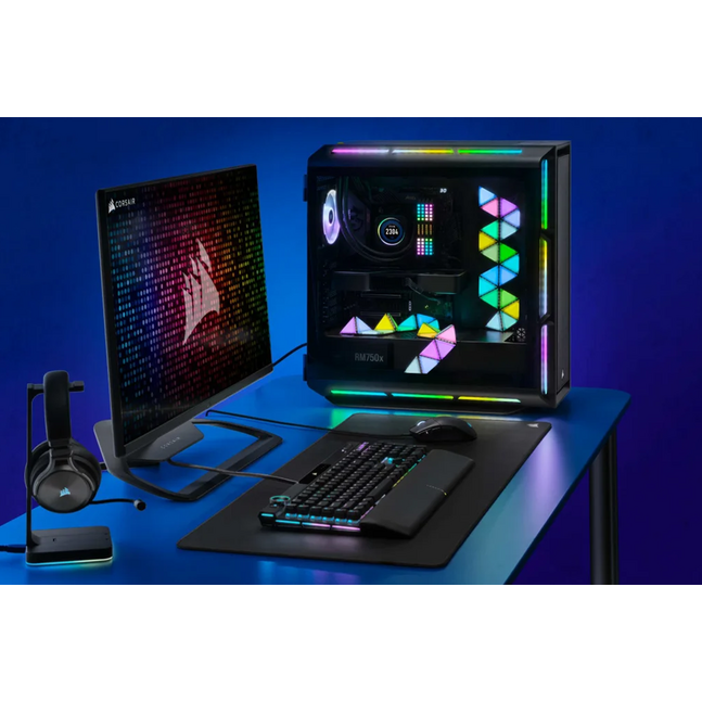 Corsair iCUE LC100 Case Accent Lighting Panels - Mini Triangle - 9x Tile Expansion Kit