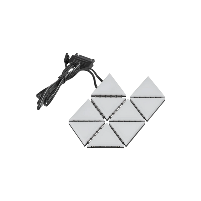 Corsair iCUE LC100 Case Accent Lighting Panels - Mini Triangle - 9x Tile Expansion Kit