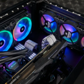 Corsair LL120 RGB, 120mm Dual Light Loop RGB LED PWM Fan, 3 Fan Pack with Lighting Node PRO (Black)