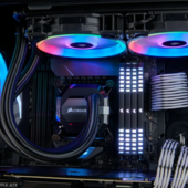 Corsair LL120 RGB, 120mm Dual Light Loop RGB LED PWM Fan, 3 Fan Pack with Lighting Node PRO (Black)