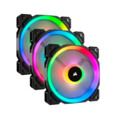 Corsair LL120 RGB, 120mm Dual Light Loop RGB LED PWM Fan, 3 Fan Pack with Lighting Node PRO (Black)